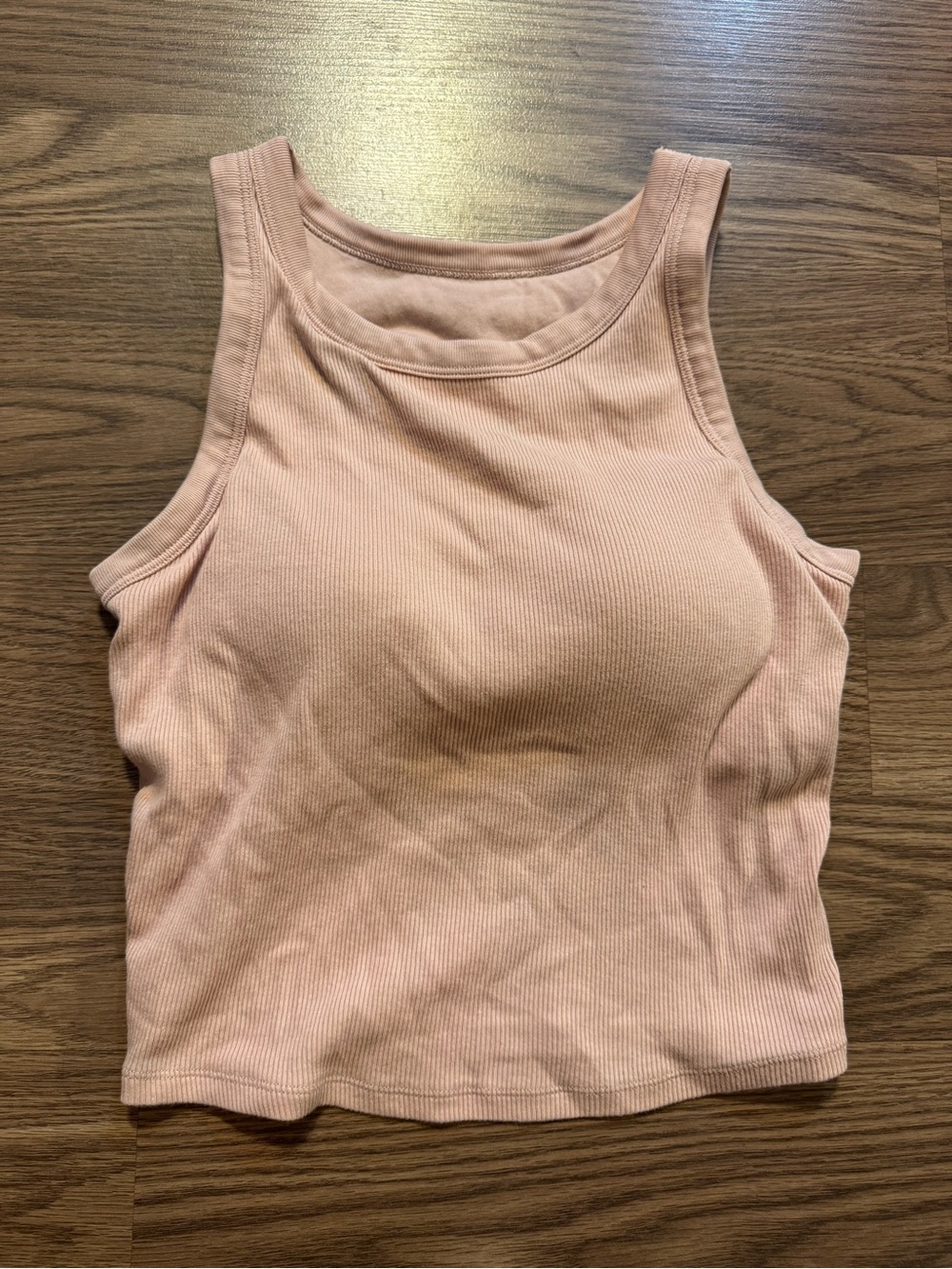 Uniqlo Women's Ribbed Tank Top - Dusty Pink READ DESCRIPTION 

Uniqlo Bratop